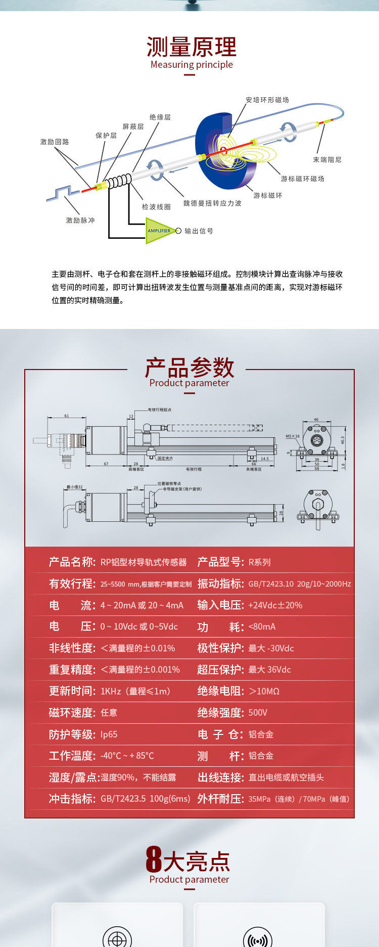 RP鋁型材導軌式傳感器